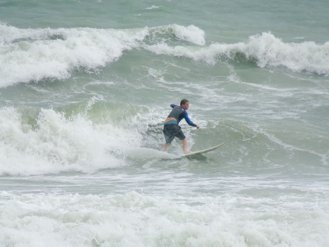 Surfing Tropical Storm Colin